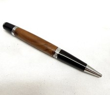 GORGEOUS HIGH QUALITY HANDMADE RARE COCOBOLO WOOD TWIST BALL POINT PEN + REFILLS picture