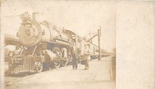G68/ Occupational RPPC Postcard c1910 Railroad Locomotive Men 2 picture