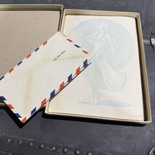 Original WWII 1940s Hawaii Stationary Set Hulu Girl Souvenir picture