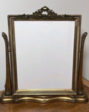 Gorgeous Antique Victorian Gilt Gold Table Top Swivel Picture Frame  picture