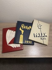 Vintage Paean High School Yearbooks Battle Creek Michigan 1952-1954 Lot of 3 picture