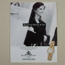 Vintage Baume & Mercier Watch Print Ad Geneve 1997 Paper Magazine Clipping 90s picture