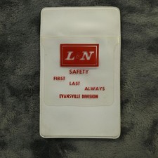 Vtg Louisville & Nashville L&N RR Safety Pocket Protector Evansville Division picture
