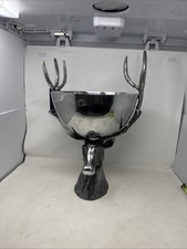 Aspen Stag Deer Head Punch Bowl 20” Cast Aluminum Champagne Ice Bucket NEW RARE picture