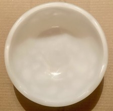 MILK GLASS VINTAGE RAISED WHITE ROUND SERVING BOWL picture