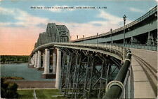 Huey P. Long Bridge, New Orleans, Louisiana, 4.4 miles long,  Postcard picture