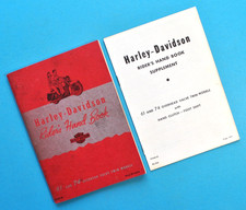 1949 - 1954 Harley Davidson Riders Hand Book E EL F FL 61 & 74 Owners Manual picture