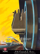 Monon Railroad Train Poster GM EMD Locomotives 8X10 picture