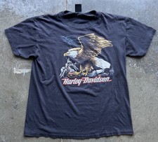 Vintage 3d Emblem 1985 Harley Davidson T- shirt Paper Thin Soft 50/50 Size Mediu picture
