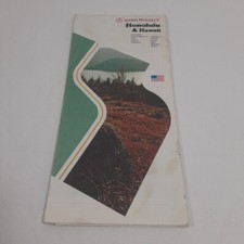 Vintage Rand McNally Hawaii Highway Travel Honolulu Road 1960s picture