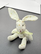 Vintage Silvestri Jointed Easter Bunny Plush Fabric Rabbit 6 Inch Pale Yellow picture