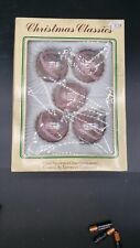 5 VINTAGE Christmas Classics Glass Ornaments Hand Decorated Romania 2.25