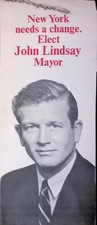 John Lindsay 1965 NYC Mayor Tri-Fold Brochure Campaign Vintage Ephemera picture