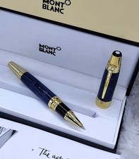 Montblanc Antoine de Saint Exupery Writers Edition Rollerball Pen Blue/Gold picture