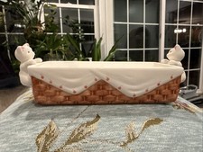 Vintage Avon Gift Collection Kitten Cracker Server Rectangular Tray Basket Cats picture