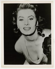 Sophia Loren 1958 Revealing Original Glamour Portrait Photo Busty Sexy J9970 picture
