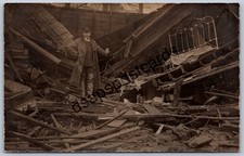 K55/ Parkersburg West Virginia RPPC Postcard c1910 Water Tank Burst Disaster 128 picture