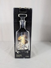 Shangri-la Decanter Mouthblown Crystal 12k Gold Clear Floral European Collection picture