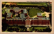 St. Mary's Hospital Rochester Minn. Aerial View Vintage Postcard 4P22-11 picture