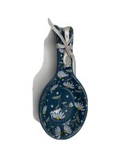 Ceramic Blue Flower 5x10in Spoon Rest AA02B35013 picture