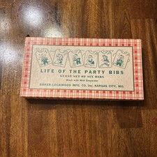 Antique life of the party bibs baker lockwood Mfg Co picture