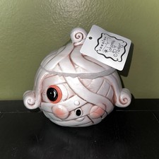 New JOHANNA PARKER Mummy Canister 4” Treat Jar Halloween 2026 Decor picture