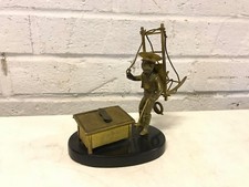 Antique Austrian Vienna Bronze Monkey Shoe Shiner Figural Match Holder Striker picture