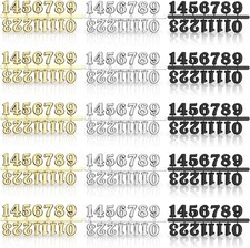 15 Sets Clock Numerals Kit in Black Silver Gold DIY Digital Clock Numbers Clock picture