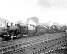 Photograph of Group of Lackawanna Freight Train Engines  Year 1895   8x10 picture