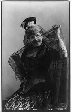 Photo:Lillian Russell 1888 Seated Portrait Veil American Actress Singer picture