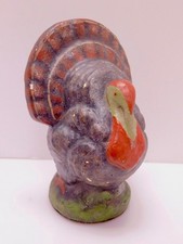 VTG Lg Composition Thanksgiving Turkey Candy Container Germany? Papier Mache #2 picture