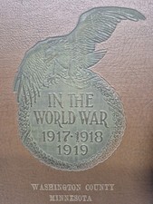 Antique 1919 WWI Washington County MN History Book W/ Veteran Notes & Rare Photo picture