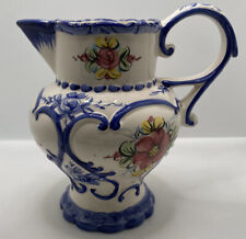 Vintage Vestal Alcobaca Portugal Collectible Pitcher Hand-Painted picture