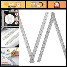 2 Pcs Metal Folding Ruler 3/4 in x 2 ft - Durable Steel Measuring Tool for Craft picture