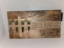 Mudpie Bistro Cheese Board Set w/ 4 Cheese Markers- 41100004 2018 Rare picture