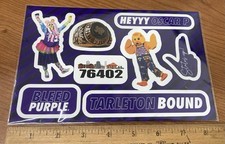 Tarleton State University Sheet Of 8 STICKERS - Stephenville Texas USA picture