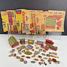 1940s QUAKER PUFFED Wheat Model Farm Box Panel Package 2,3,4 Uncut & Cut picture