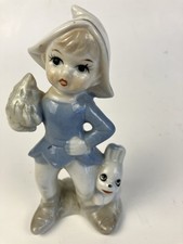 Vintage Lefton Elf With Bunny Figurine Excellent Condition No Chips Or Cracks picture