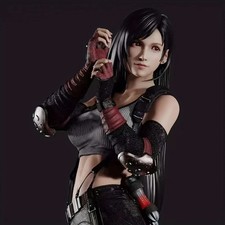 FF7 Tifa Lockhart Female Fighter Anime Figure Statue Room Decor Gift picture
