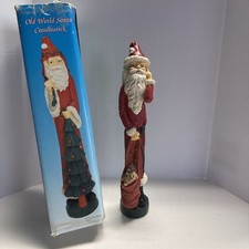 Vintage Old World Santa Candlestick Toy Sack Candleholder picture
