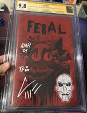 Feral #1 -Javan Jordan C2E2 Ex- CGC 9.8 w/ Saw Puppet (Billy) Remarque & 3 Sigs picture