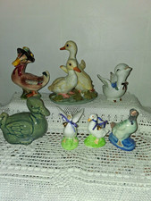 Vintage Duck Goose Figurine Lot of 8 Enesco Homco Mixed Bird Decor picture