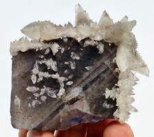 198g Well Terminated Perfect Cubic Fluorite & Calcite On Matrix - Pakistan picture