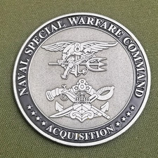 RARE, NAVAL SPECIAL WARFARE COMMAND , ACQUISITION ,J88 CHALLENGE COIN picture