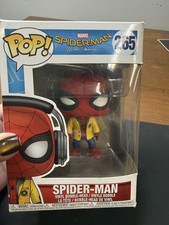 Funko Pop#265 Spider-Man Home Coming Bobblehead Wearing Signature Yellow Jacket picture