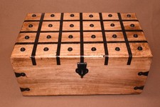 Nautical Cove Treasure Chest Wooden Box (X-Large 16.3/4 x 10 x 7.1/2 ) picture