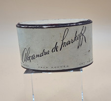 Vintage Alexandra de Markoff Face Powder Sifter Box Vanity Collectible Puff MCM picture