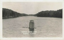 RAMSEY STATE LAKE REAL PHOTO POSTCARD RAMSEY IL ILLINOIS 1959 RPPC picture