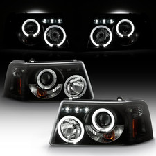 - for 2001-2011 Ford Ranger LED Halo Black Smoked Projector Headlights W/Corner picture