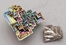 BISMUTH One (1) Large Rainbow Crystal Education Teaching Aid - Bonus Ingot picture